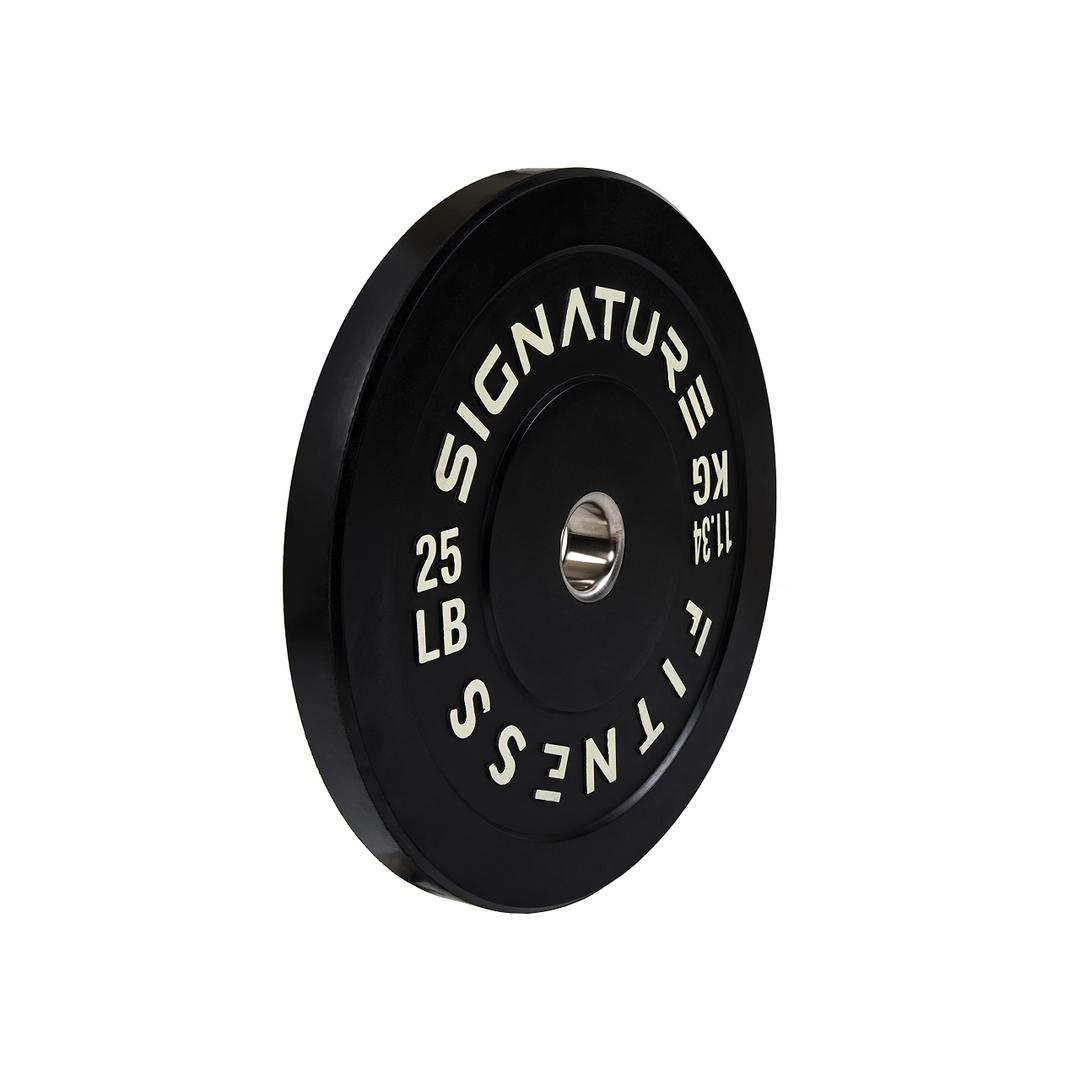 Signature Fitness 2" Olympic Bumper Plate Weight Plates with Steel Hub