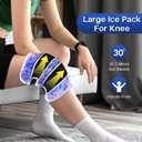 Knee Ice Pack Wrap for Pain Relief Reusable Gel Ice Wrap for Leg Injuries Swelling Knee Replacement Post-Surgery Recovery Adjustable Cold Compression Therapy Wrap for Arthritis