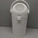 Grownsy Baby Diaper Pail, Odor-Locking Roll-Top Design, No Special Bag Required, One-Handed Use & Compact Design, Eco-Friendly Diaper Trash Can, Newborn Essentials, White