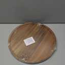 Lazy Susan Organizer for Kitchen, Acacia Wood Turntable for Cabinet, Pantry, Table, Countertop, Vanity, Spice RackMedium (9.8in)