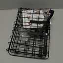 LIQING Bike Basket Front Folding Bicycle Basket with Removable Liner Bag, Quick Release Design Metal Ebike Basket for Adult Women/Men Carrying Dogs, Pets, Fruit & Grocery (L-Black)