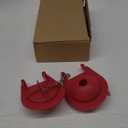 3.5 Inch Red Solid Silicone Toilet Flapper Replacement with Stainless Chain Compatible with Kohler GP1039444 Toilet, 2 Pack