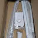 Tablet Floor Stand Holder with Flexible Gooseneck and Stable Base, Compatible with Tablet and Cell Phones (3.5''-9.7''), White