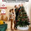 26in Christmas Tree Collar, Honeycomb Folded Paper Basket Skirt Collars, Christmas Tree Ring Base Stand Cover for Holiday Home Decoration(Red)