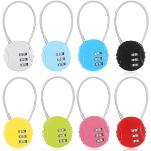 Moxweyeni Combination Lock 3 Digit Small Combo Luggage Number Cable Padlock Outdoor Waterproof Resettable Lock for School Gym Locker Travel Backpack Suitcase Storage (Multi Color)