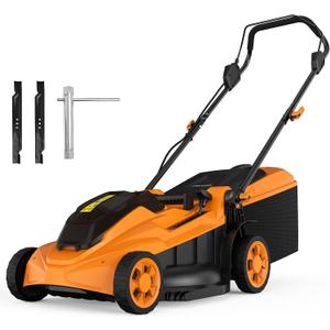 40V Cordless Lawn Mower (No Battery) Compatible with Dewalt 2 * 20VMax Battery, 18" Electric Lawn Mower with 6 Heights Adjustment, Brushless Electric Mower for Garden, Yard