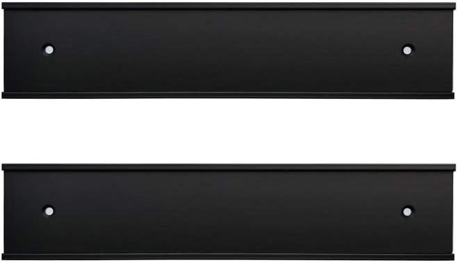 Nameplate Holder Wall or Door 2 Pack (Black, 2" x 8")