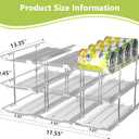 Can Organizer for Pantry Soda Can Organizer Automatic Rolling Food Pantry Storage Rack Can Dispenser for Fridge Holds 36 Cans, Fits 5.8-Inch Soda and Can, Set of 9
