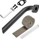 SOFO Mini Bike Exhaust Pipe Header - for Predator 212cc 224cc 196cc Fit for Baja Warrior Coleman BT200X CT200U-EX for Honda GX160 GX200 6.5HP Engines Go Kart ATV Performance Parts w/Heat Shield Tape