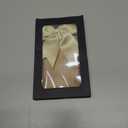 King Will Black Gift Box Set for Thanksgiving, Christmas, Birthday, 6.9''x4.2''x0.7'' Packaging Box with Greeting Card and Gold Weft Ribbon Bow Tie