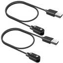 VeryFit Smart Watch Charger USB Magnetic 2 Pin Smartwatch Replacement Charging Cable Cord (2 Pack)