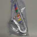 Lewtemi Silver Saxophone Musical Instruments Toy for Kid Toddler Fake Plastic Preschool Music Toy Gift Portable Wind Instrument Early Educational Teaching Songs Toy Gifts for Toddlers Children