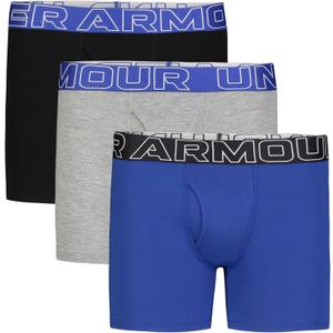 Under Armour Boys' Charged Stretch Boxer Jock, Lightweight & Smooth Stretch Fit (Medium, 3-pack Performance Cotton-royal)
