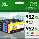 952XL Ink Cartridges Compatible for HP 952 952XL Ink Cartridges Combo Pack to use with HP OfficeJet Pro 8710 7740 8720 8715 8210 8703 8702 Printers, Black Cyan Magenta Yellow | N9K28AN