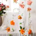 XunYee 6 Pcs 35.4 ft Flower Garlands Artificial Wildflower Vines Floral Hanging Backdrop Fake Flower Garlands Faux Silk Wildflower Vine for Wedding Bridal Shower Home Garden Wall Arch Decor(Rose)