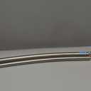 85 in. Rustproof Wall Mounted Single Curved Shower Rod, Aluminum, Chrome