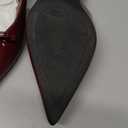 Mattiventon Slingback Heels for Women Kitten Heels Bow Ankle Strap Pointed Toe Heel Sexy Wedding Dress Party Pumps (8, Burgundy)