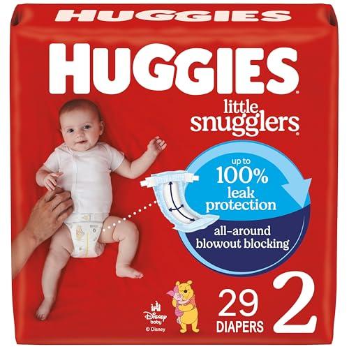 Huggies Size 2 Diapers, Little Snugglers Baby Diapers, Size 2 (12-18 lbs), 29 Count 