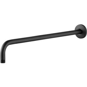 OFFO Shower Arm with Flange, 24 Inches Wall Mount Replacement Angle Shower Head Arm Wall-Mounted For Fixed Shower Head & Handheld Showerhead, Matte Black