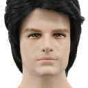 yuehong Short Black Men Wig Anime Party Fashion Daily Costume hair Heat Resistant Synthetic Fibers Fluffy Soft Wig