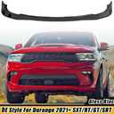 3PCS Aerodynamic Front Bumper Splitter Lip,ABS Spoiler Body Kit Compatible with Dodge Durango 2021-2026 SXT/RT/GT/SRT,Gloss Black