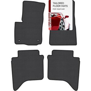 Floor Mats for Toyota Tacoma 2015-2023 - Custom 3D Fit Rubber Mats for Toyota Tacoma 3rd Generation - 1st & 2nd Row - Anti-Slip Backing - Heavy Duty TPR Mats - Set of 4 All Weather Car Liner Floormats