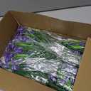 TURNMEON 20 Bundles Artificial Flowers for Outdoors, Summer Spring Grass Camellia Fake Flowers Plastic Plants, UV Resistant No Fade Faux Greenery for Gardens Porch Cemetery Decor 500 Heads(Purple)
