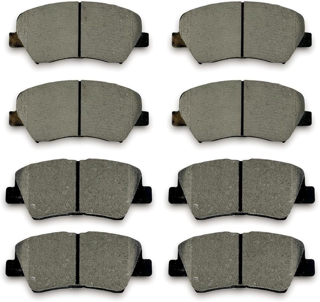 Disc Brake Pads Set Front & Rear For Hyundai Elantra 2011-2016,For Hyundai Elantra GT 2013-2016,For Hyundai Veloster 2012-2016 D1595 D1544(8PCS)