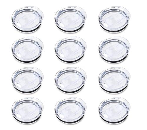 20oz Skinny Tumbler Replacement Lids 11pcs, 2.75in Cup Mouth Compatible with YETI Rambler and More Tumbler Cups，Spill Proof Splash Resistant Silicone Sliding Covers.