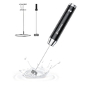 Maestri House Rechargeable Milk Frother with Stand, LunaFro Handheld Electric Foam Maker Waterproof Detachable Stainless Steel Whisk Drink Mixer Foamer for Lattes, Cappuccino