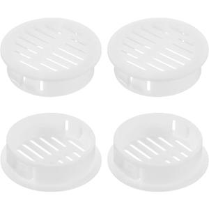 uxcell Round Soffit Vents 1 inch, 16Pcs White Plastic 35mm Soffit Vent Cover - Circular Air Vent Grille - Air Flows Easily for Bathroom Home, Office, Kitchen, Cabinet, Wardrobe
