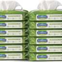 FitRight Aloe Personal Cleansing Cloth Wipes, Scented, 8 x 10 inch Adult Large Incontinence Wipes, 68 Count, Pack of 12