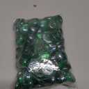 Flat Glass Marbles 1 Pound Vase Filler Fire Pit Glass Pebbles for Indoor Plants, Aquarium Fish Tank Decorations, Home Decor, Fire Pit, Landscaping, Arts Crafts (Green)