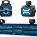 Ehaho 2.1CH Stereo UTV Sound Bar (Subwoofer) and Speakers, 26 Inch Bluetooth ATV Soundbar with RGB Lights, Waterproof Golf Cart Speakers, Marine Sound bar Compatible with SXS Polaris RZR Can-Am