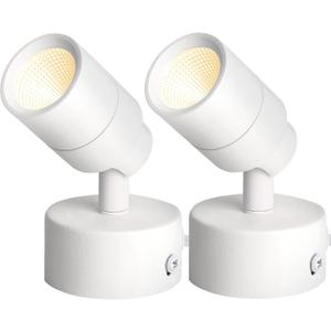 2 Pack LED Up Lights for Indoor Use Uplight, Warm White Floor Spotlight Lamp, LED 3W 120V Spot Lights for Uplighting Accent Lighting, 5.9 FT Cord with Foot Switch