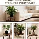 Plant Stand for Indoor Outdoor, 12x12in Large Octagon Wooden Plant Stand, Mid Century Modern Boho Stool for 5-15 Inch Pots, Sturdy Planter Stands