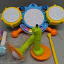 Kid Drum Set for Toddlers 1-3, Baby Drum Set with Microphone Light Up, Toddler Drums Toys for 1 2 3 Year Old Birthday Gift for Boy Girl
