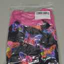 Lovekider Girls Two-Piece Swimsuits with Shorts Shirt Summer Neon Butterflies Boyshort Rashguard Bathing Suit UPF 50+ UV Liner Quick Dry Swimwear, 5-6 