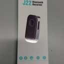 COMSOON Bluetooth Receiver for Car, Noise Cancelling 3.5mm AUX Bluetooth Car Adapter, Wireless Audio Receiver for Home Stereo/Wired Headphones, Hands-Free Call, 16H Battery Life - Black+Silver