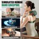 Shoulder & Neck Massager with Heat, 4D Kneading Neck Massager with Bionic Finger Design, Deep Tissue Massage to Relieve Muscle Tension, Home & Office Use (Green)