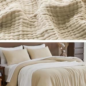 EMME 50"x70" Blanket & King Duvet Cover Set EMME 50"x70" Blanket & King Duvet Cover Set