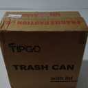 TIPGO Slim Bathroom Trash Can with Lid Soft Close, 6 Liter / 1.6 Gallon Stainless Steel Garbage Can with Removable Inner Bucket, Step Pedal, Small Trash Cans for Bedroom, Office, Kitchen (Grey)