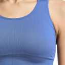 Champion Women's Infinity Racerback Sports Bra, Moderate Support, Seamless, Moisture Wicking (Blue, M)