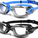 Braylin Swim Goggles, 2-Pack Swimming Goggles, Anti Fog, No Leaking For Adult Women Men Youth