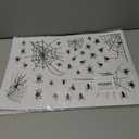 3 x 4 Sheets Halloween Window Clings, Black Bats Spiders Web Window Stickers Spooky Halloween Decorations Wall and Floor Decals for School Home Indoor Party Decor Supplies