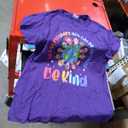 In A World Be Kind Positive Kids Choose Kindness Teachers T-Shirt, Purple, Size Ladies L