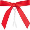 Restaurantware - Gift Tek 3 x 2.5 Inch Satin Ribbon Bows, 4000 Twist Tie Bows - Pre-Tied, Vibrant, Red Polyester Gift Wrapping Bows, for Treat Bags, Crafts, Packages, Decoration- Restaurantware