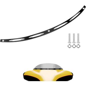 Windshield Trim Black Motorcycle Windscreen CNC Cut Fit for Harley Davidson Street Glide Electra Glide Ultra Limited 1996-2013