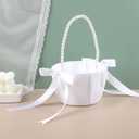 Flower Girl Baskets for Wedding,Ivory Flower Girl Basket,Wedding Basket for Flower Girl Wedding Decor (Ivory)