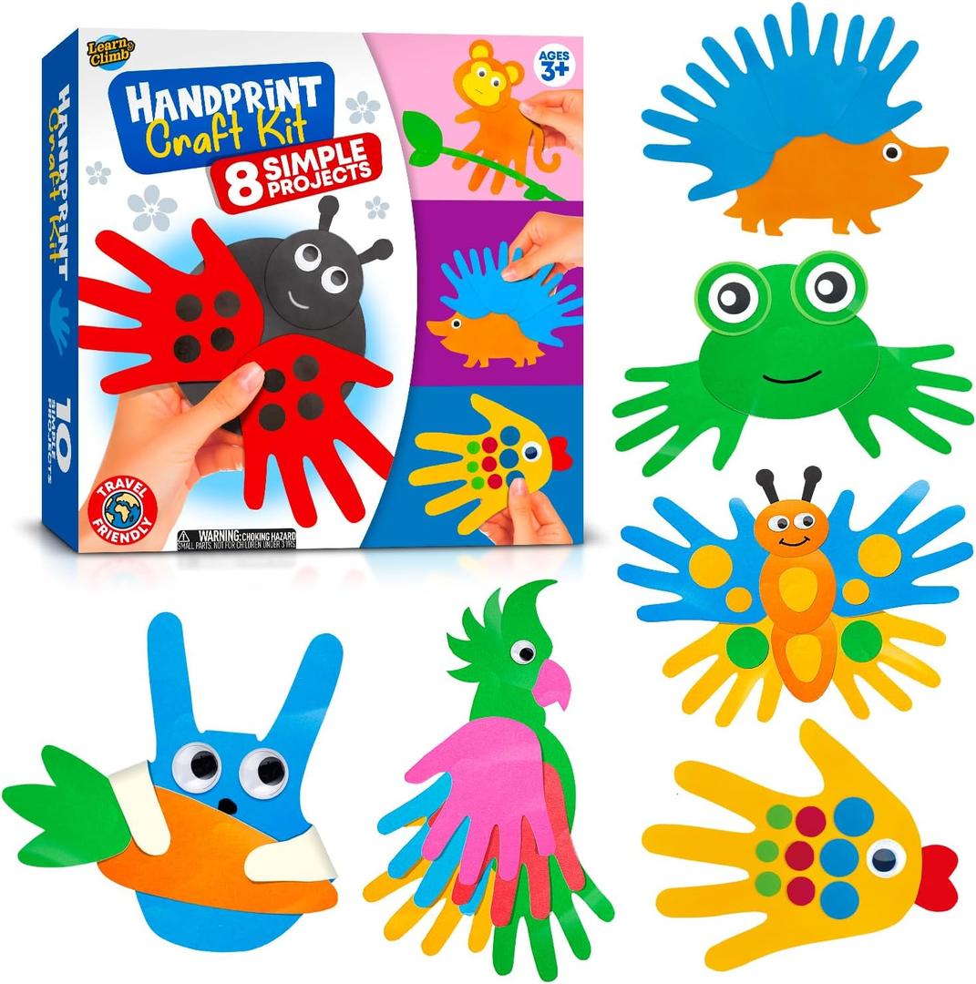 Learn & Climb Arts and Crafts Kit for Toddlers Ages 3+ Years. Easy Animal Crafting for Kids